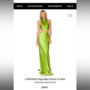 Amanda Uprichard x REVOLVE Kaye Maxi dress in Aloe
